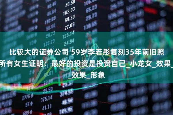 比较大的证券公司 59岁李若彤复刻35年前旧照，向所有女生证明：最好的投资是投资自己_小龙女_效果_形象